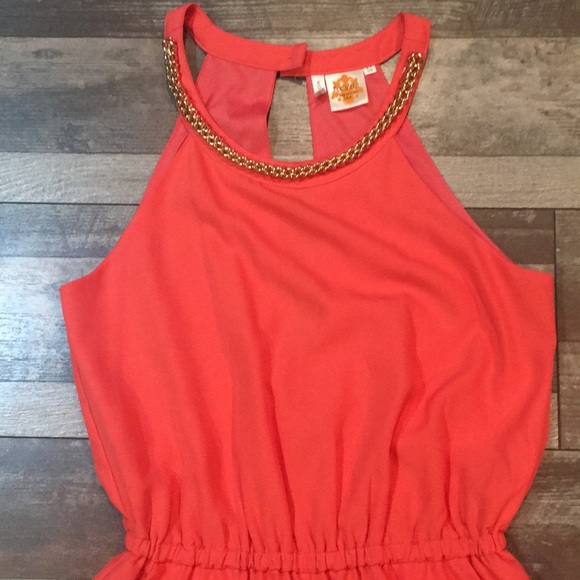 Coral Romper - Picture 2 of 4